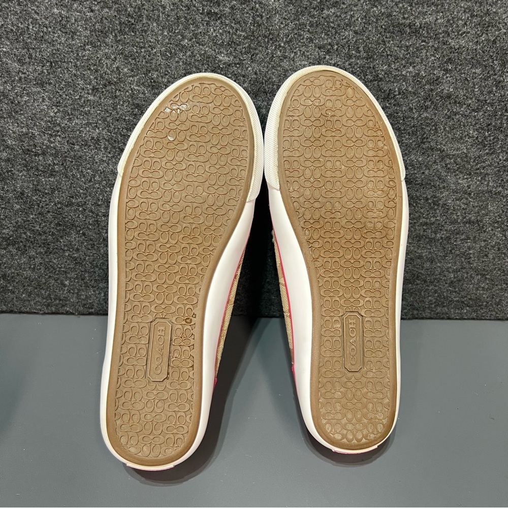 Coach Barrett Signature Brown Canvas Sneakers Women’s Size 8.5 - Picture 12 of 14